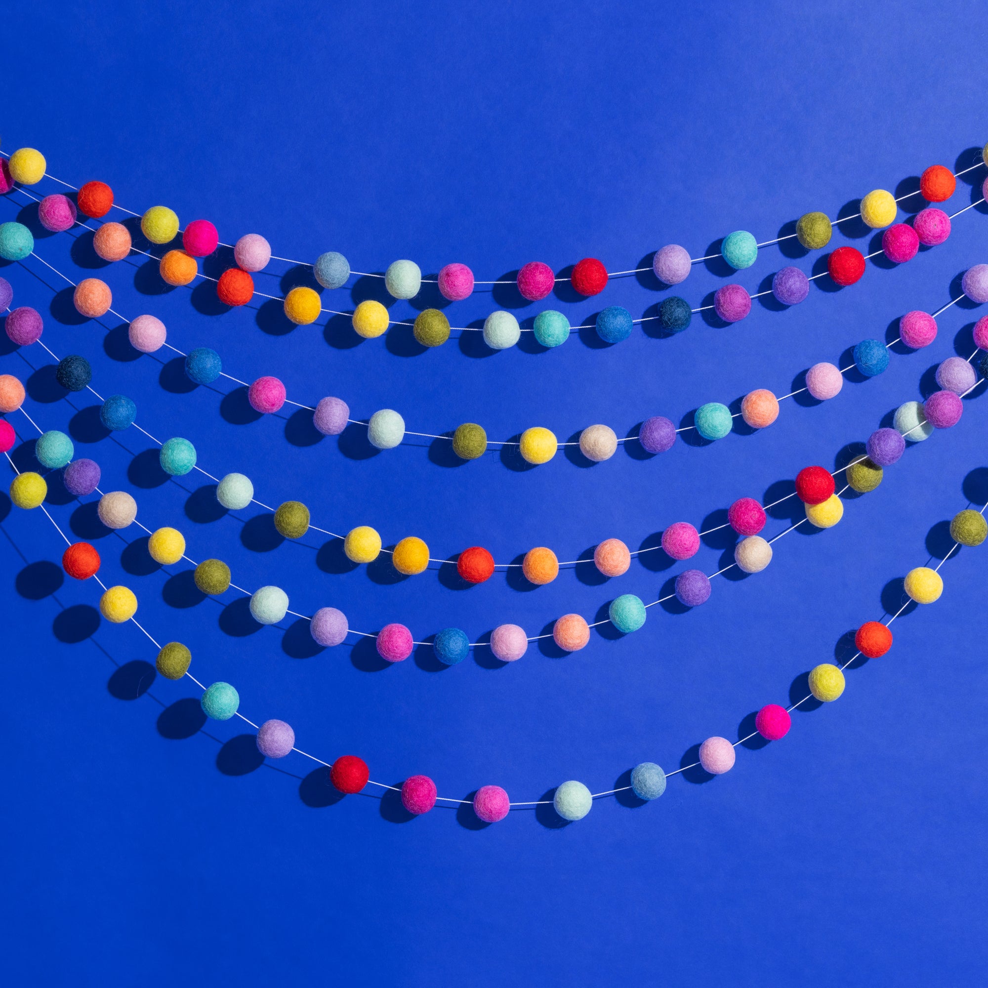 Fair Trade Felt Ball Garland - The Holiday-Little Fish Co.