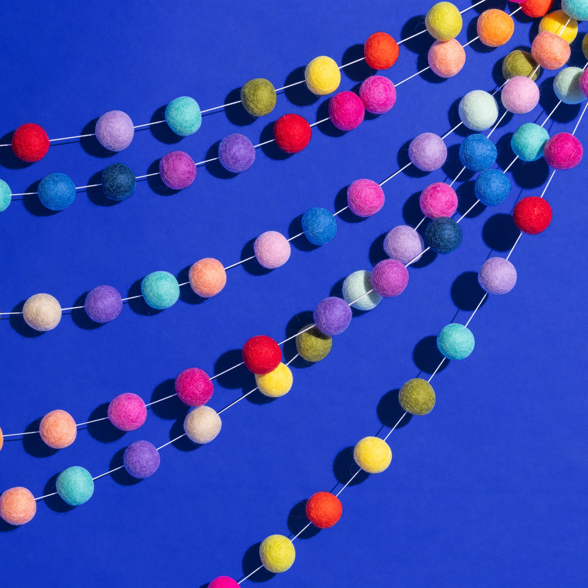 Fair Trade Felt Ball Garland - The Holiday-Little Fish Co.