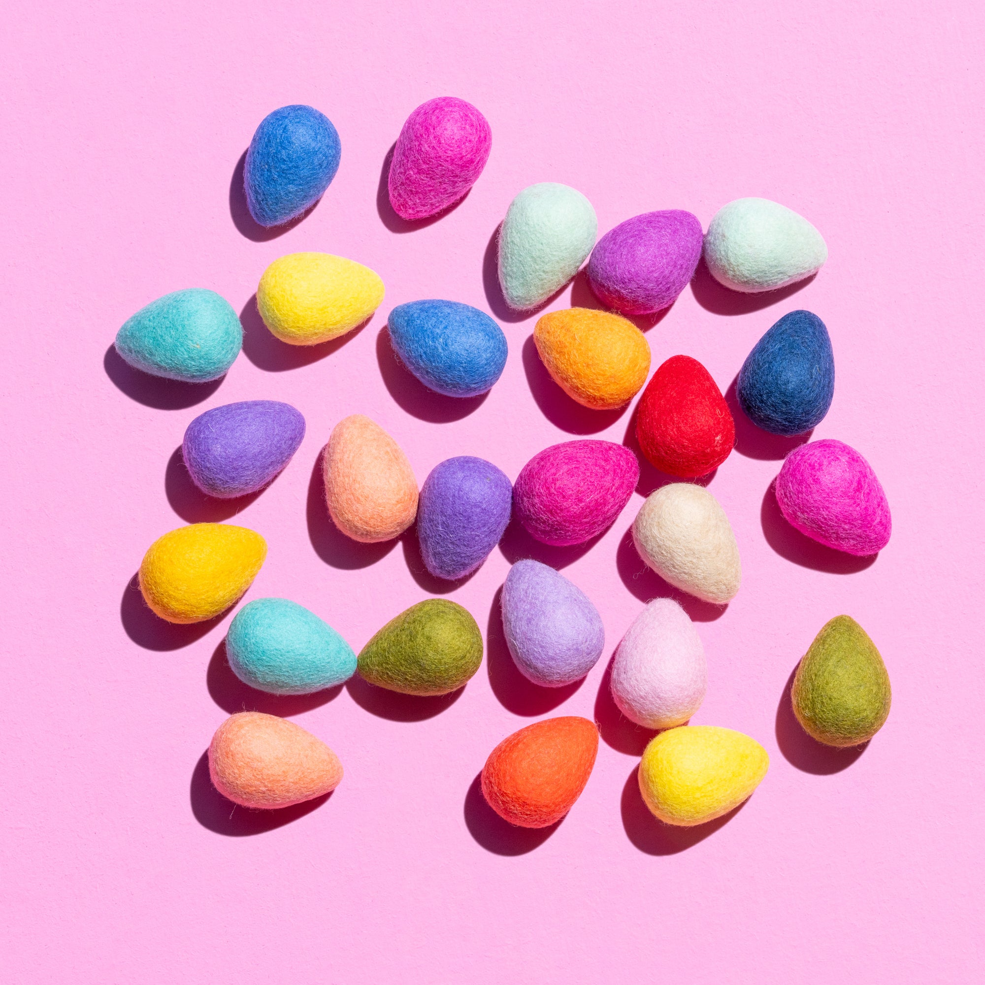Fair Trade Plain Felt Easter Eggs - Colours assorted-Little Fish Co.