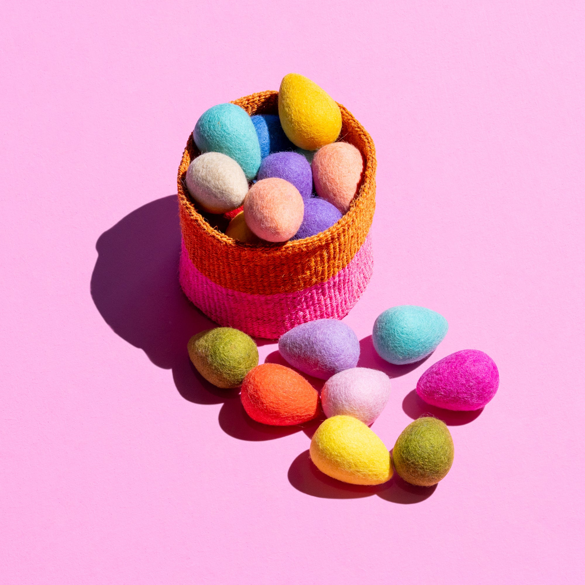 Fair Trade Plain Felt Easter Eggs - Colours assorted-Little Fish Co.