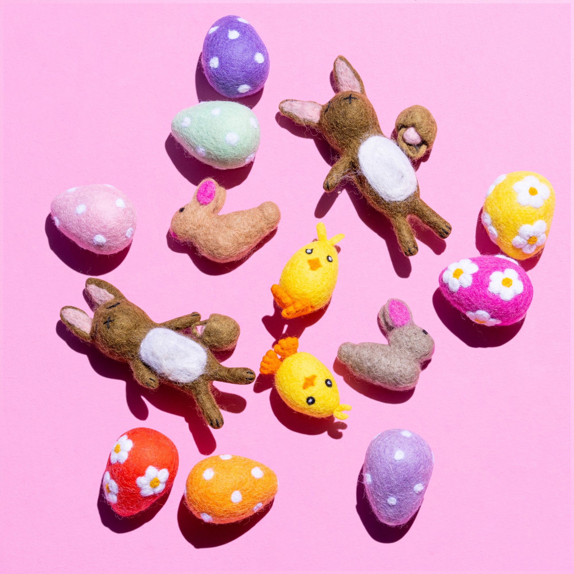 Fair Trade Spotty Felt Easter Eggs - Colours assorted-Little Fish Co.