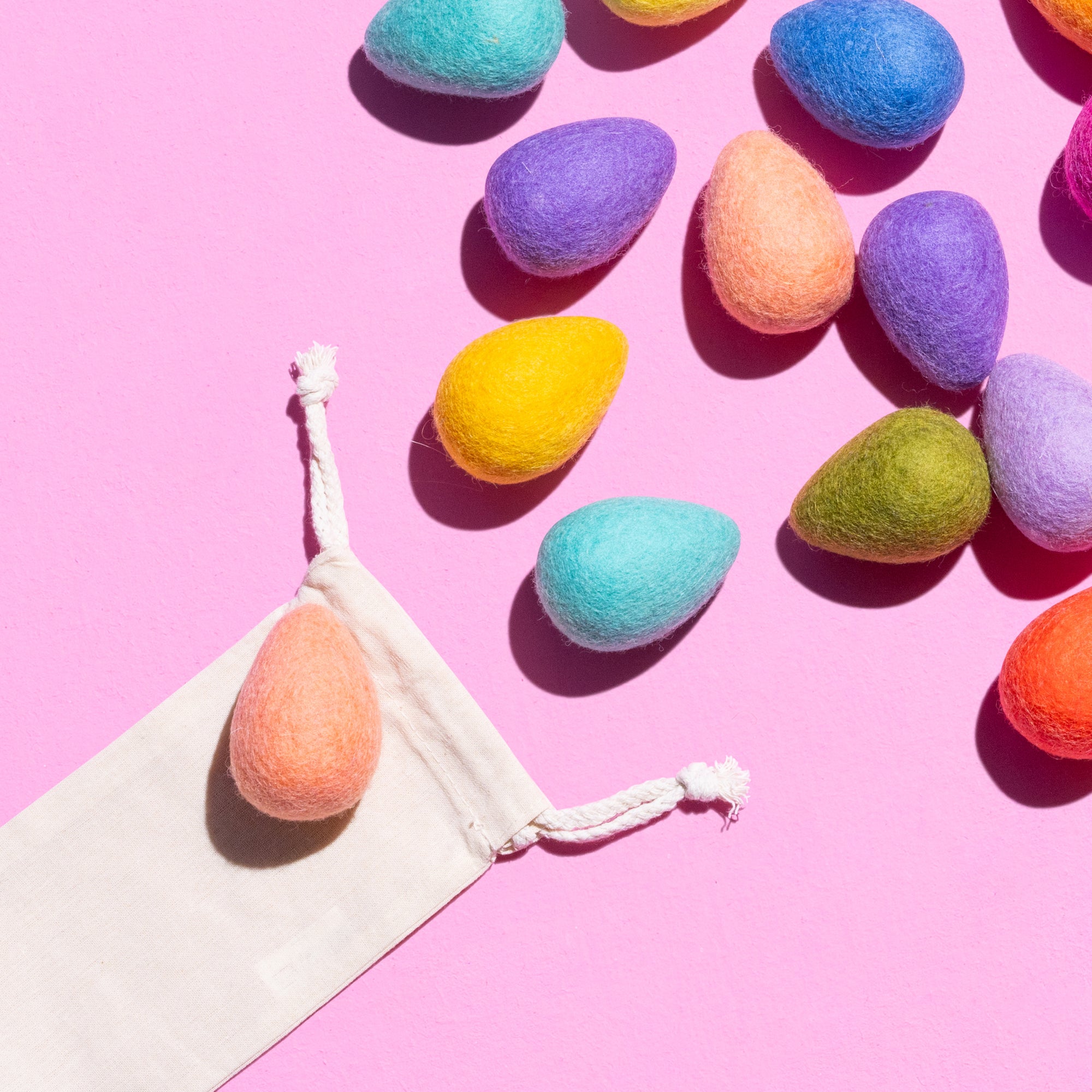 Fair Trade Plain Felt Easter Eggs - Colours assorted-Little Fish Co.