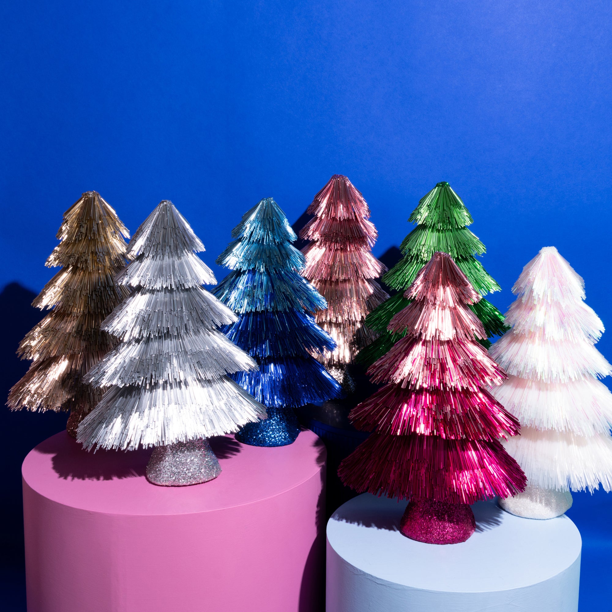 " The Dazzler" Metallic tiered Christmas tree-Blue Ombre ( ships Sep)-Top 30 Christmas-Little Fish Co.