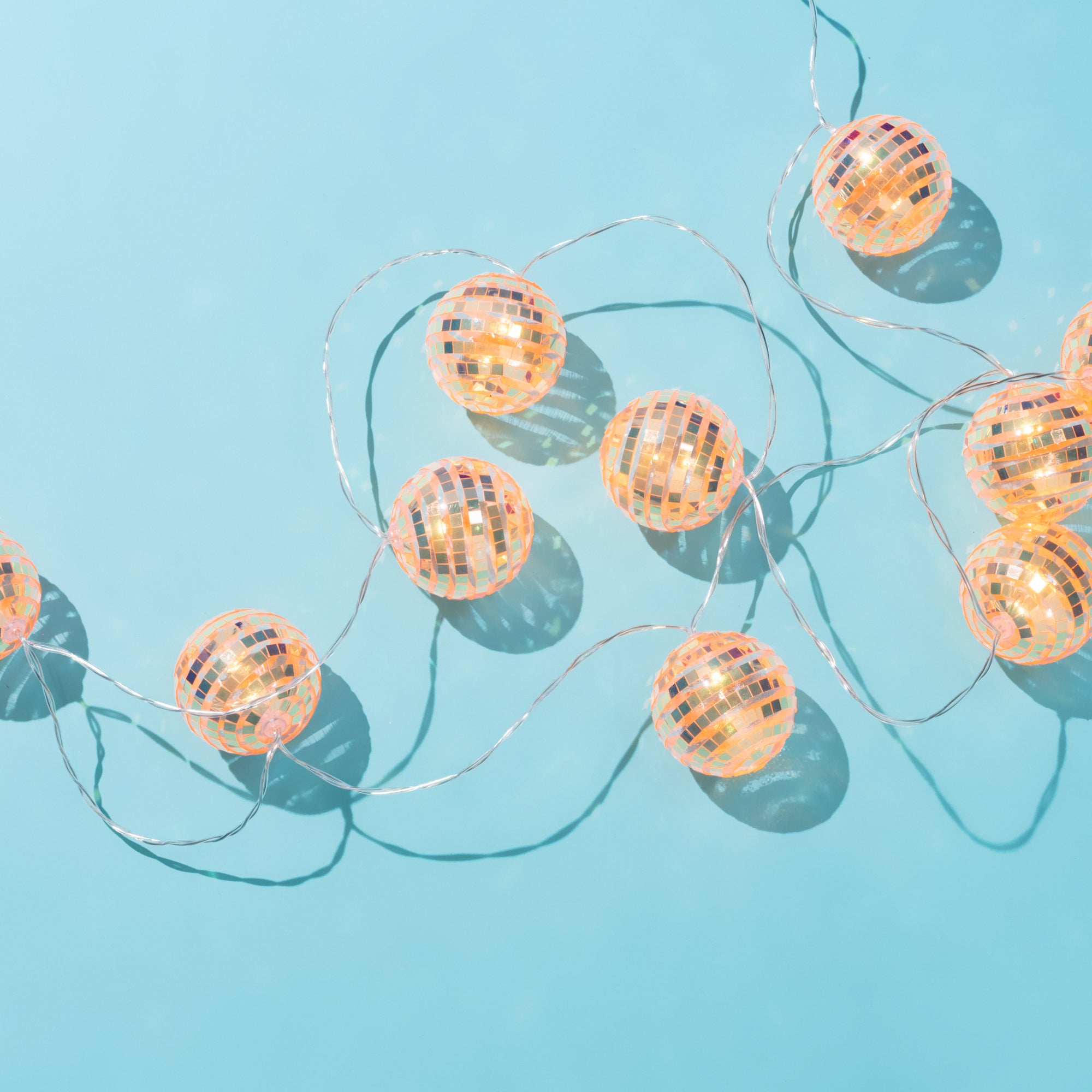 " Saturday night fever" Disco ball festive lights - Orange-Top 30 Christmas-Little Fish Co.