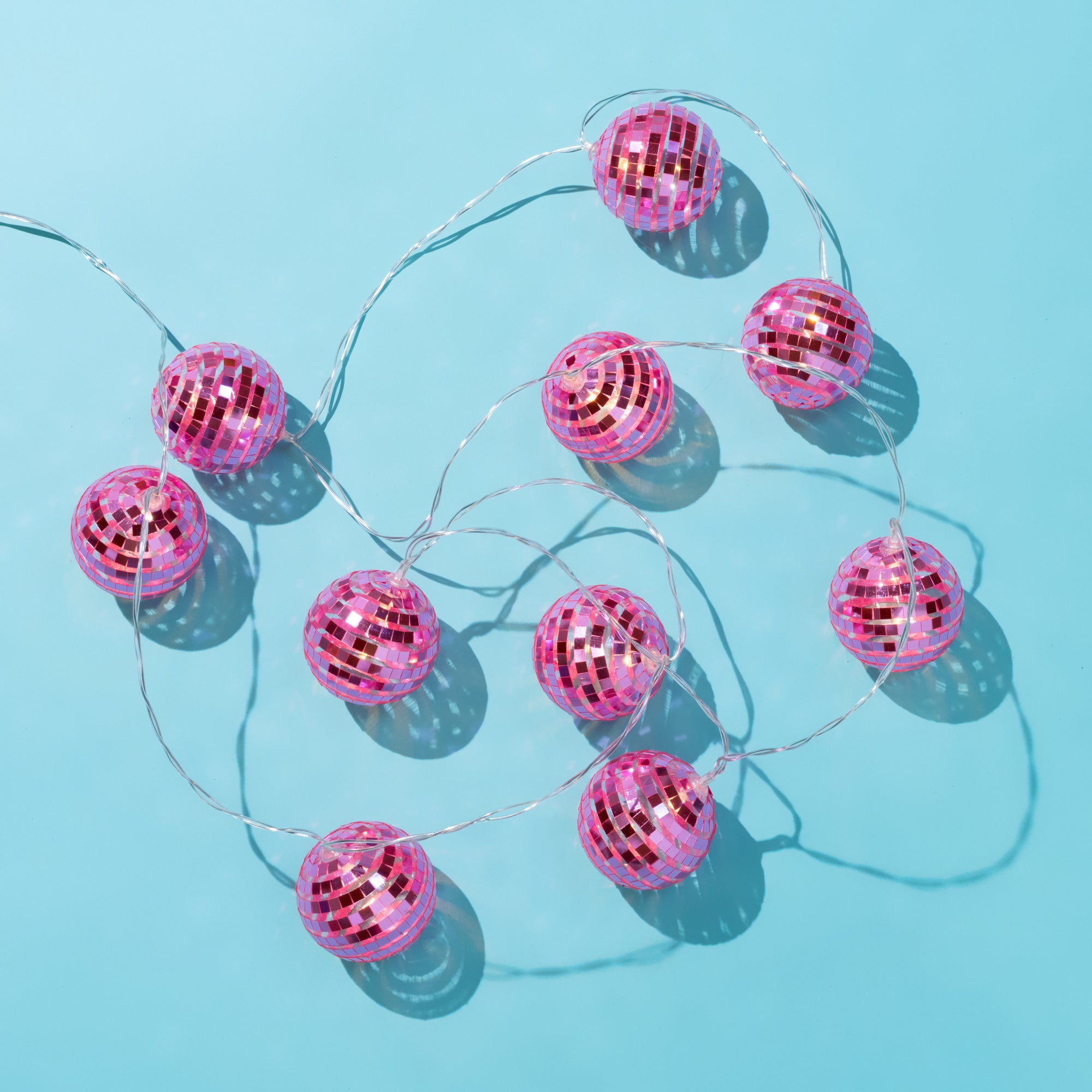 " Saturday night fever" Disco ball festive lights - pink-Top 30 Christmas-Little Fish Co.