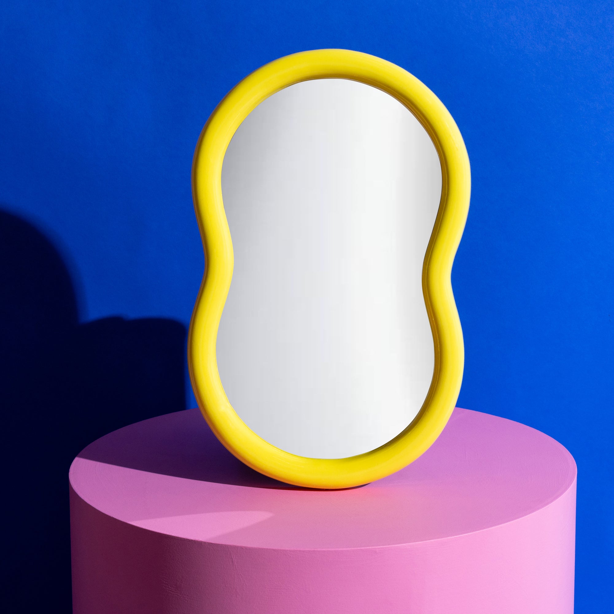 The Waldorf Jelly bean mirror - Yellow gloss Ship November-Little Fish Co.