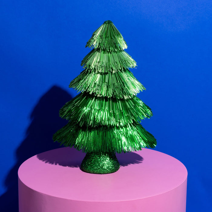 " The Dazzler" Metallic tiered Christmas tree-Green ( ships Sep)-Top 30 Christmas-Little Fish Co.