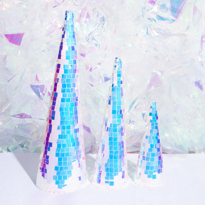 " Twinkle Tree" Family Set of 3 disco ball trees - Iridescent-Top 30 Christmas-Little Fish Co.