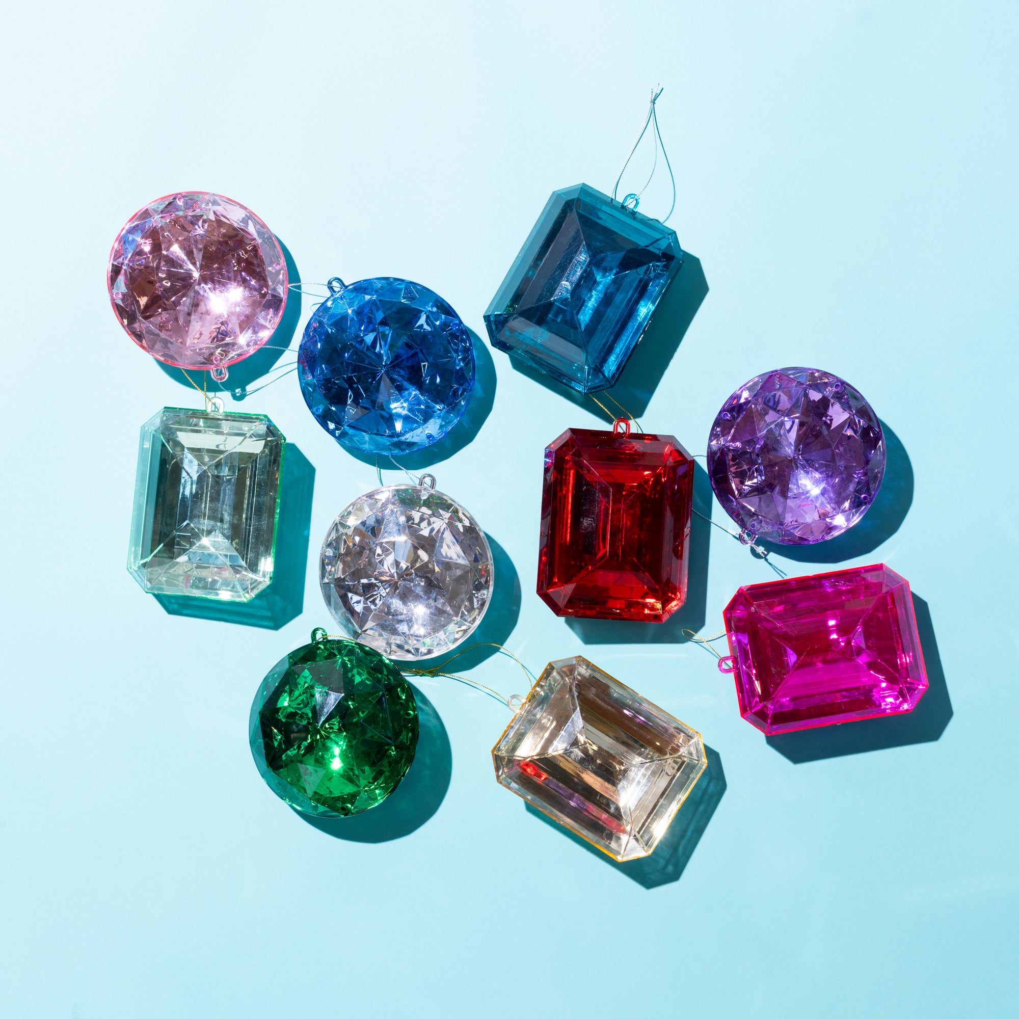"The Bijou" oversized Jewel Christmas Decoration -Red ( Ships September)-Little Fish Co.