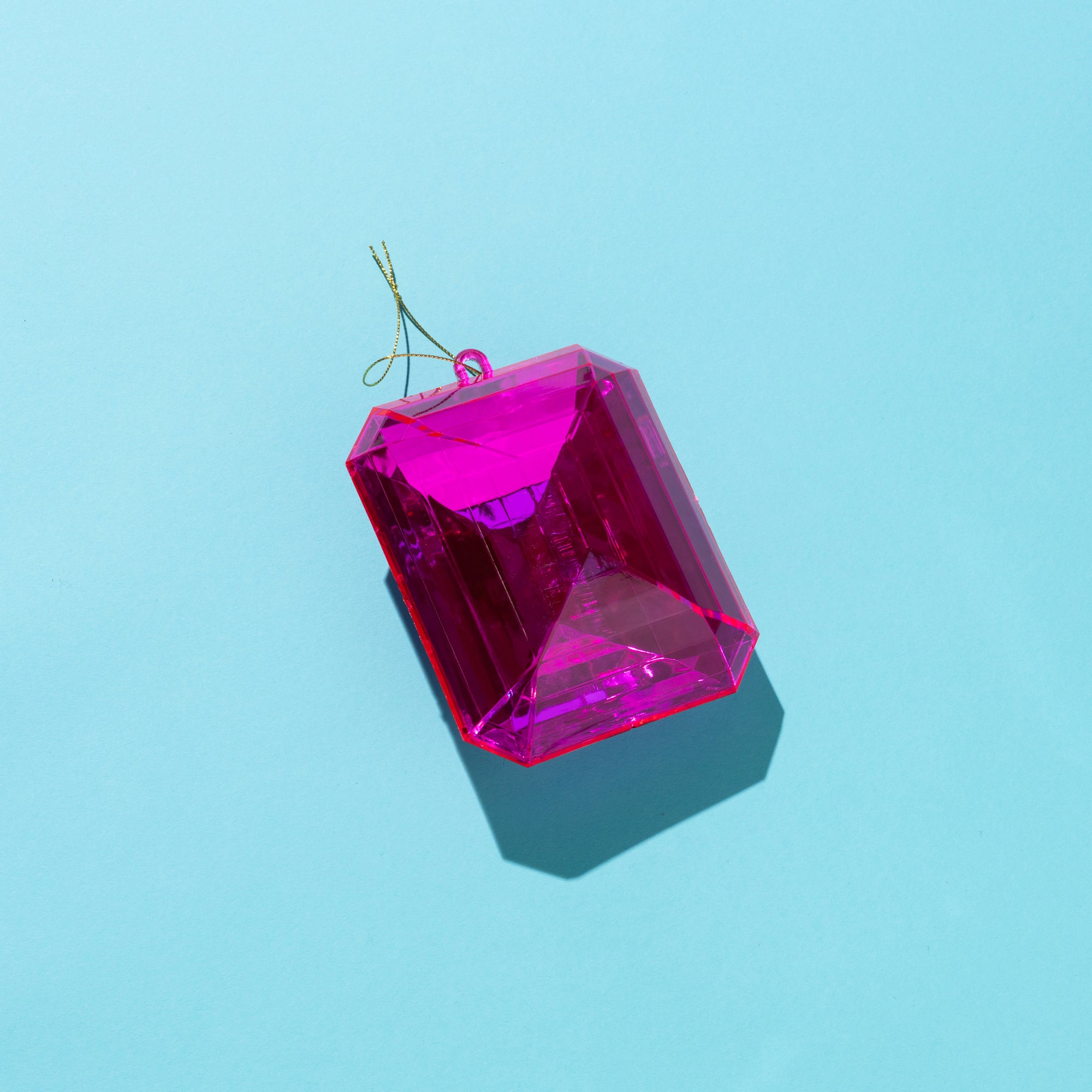 "The Bijou" oversized Jewel Christmas Decoration Magenta( Ships September)-Little Fish Co.