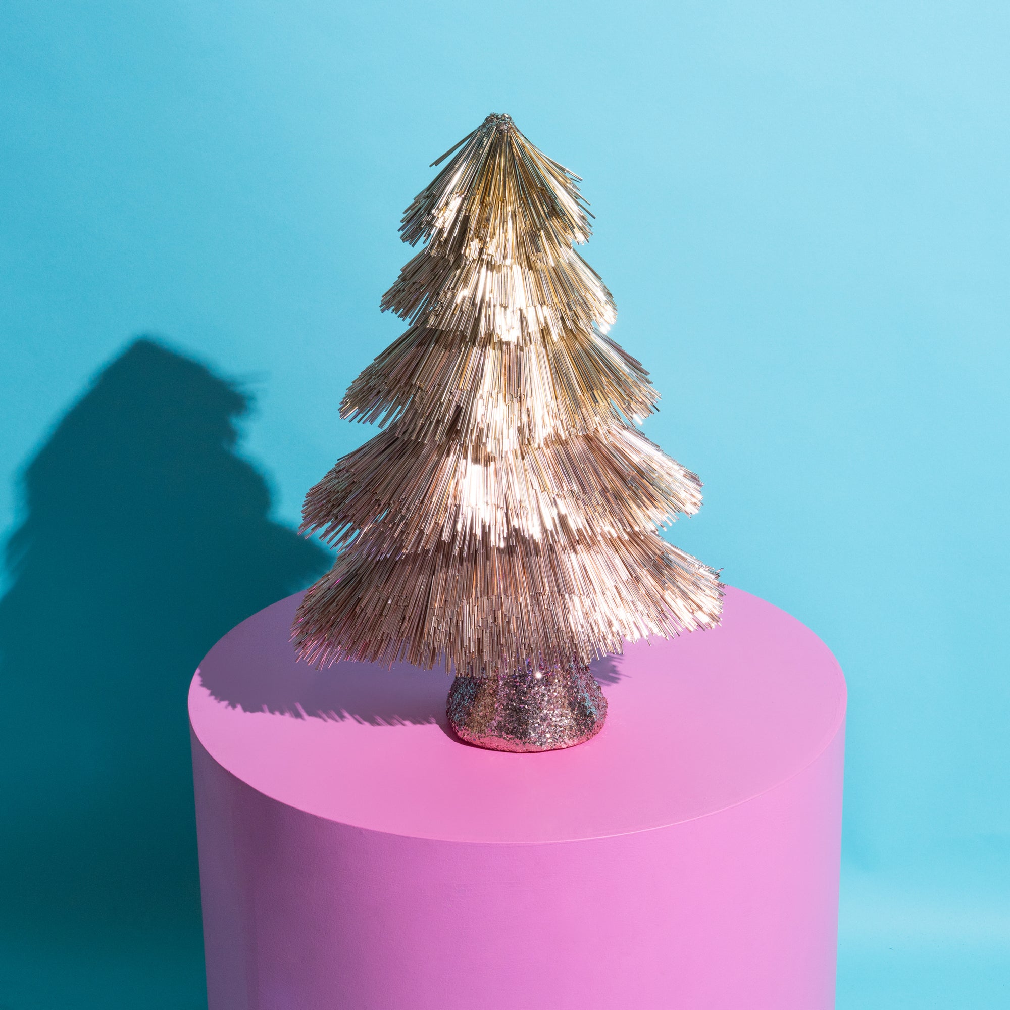 "The Dazzler" Metallic tiered Christmas tree - Champagne Ombre-Top 30 Christmas-Little Fish Co.