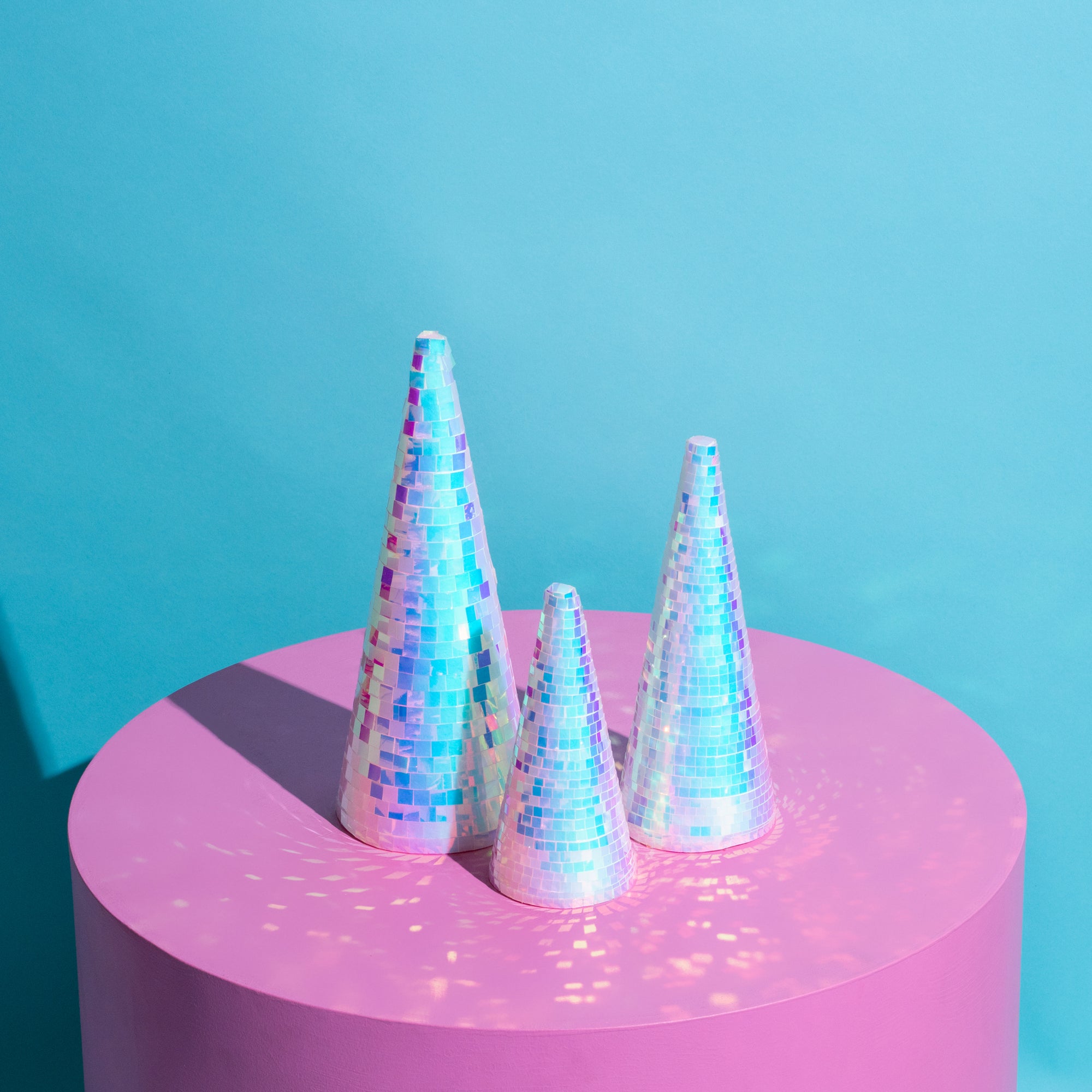 "Twinkle Tree" Family Set of 3 disco ball trees - Iridescent-Top 30 Christmas-Little Fish Co.