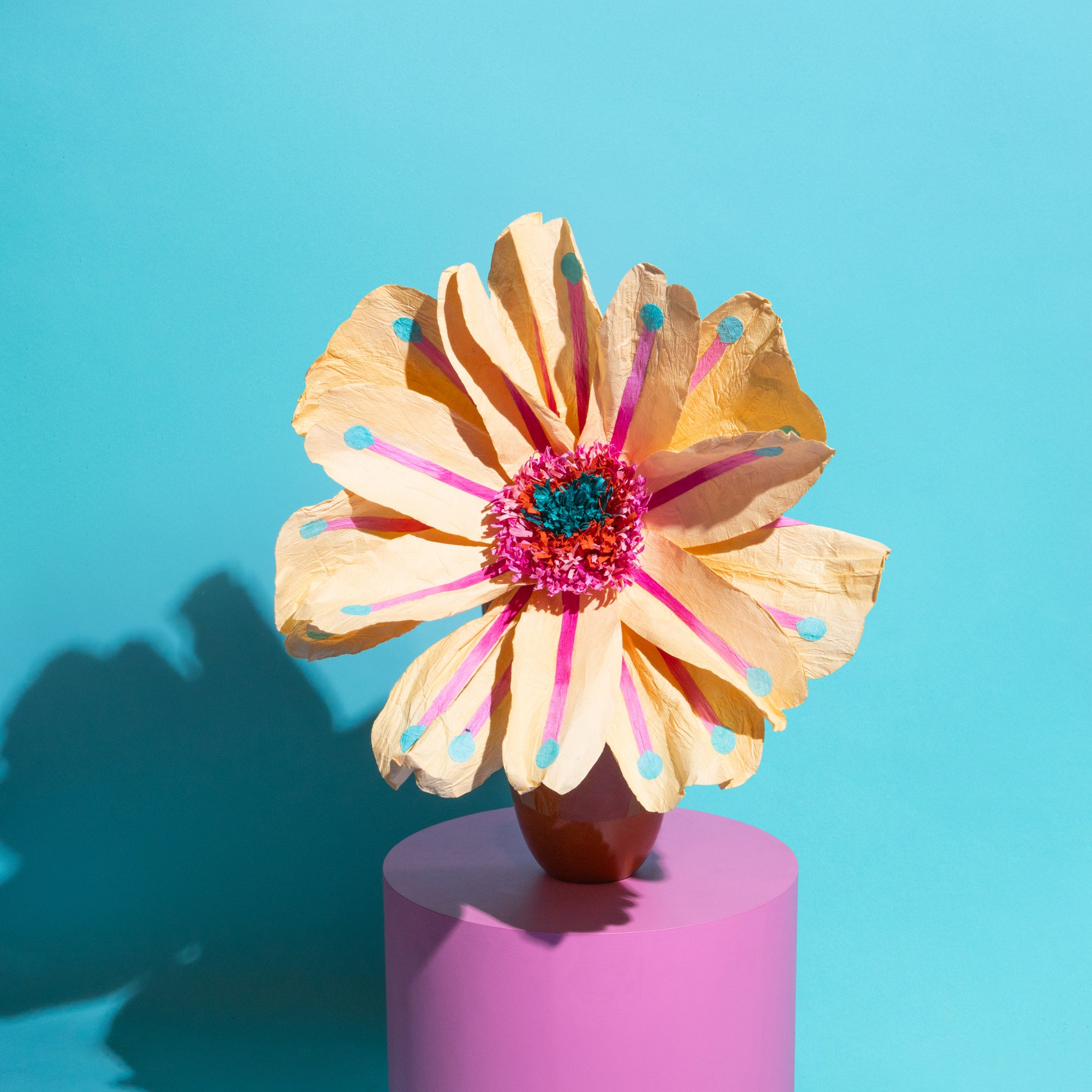 Coral Flower Salmon-Paper Flowers-Little Fish Co.