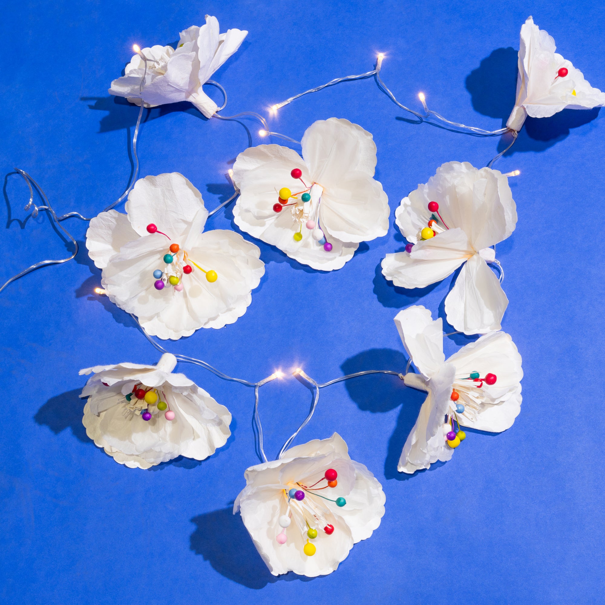 Paper flower light coral - white-Paper Flowers-Little Fish Co.