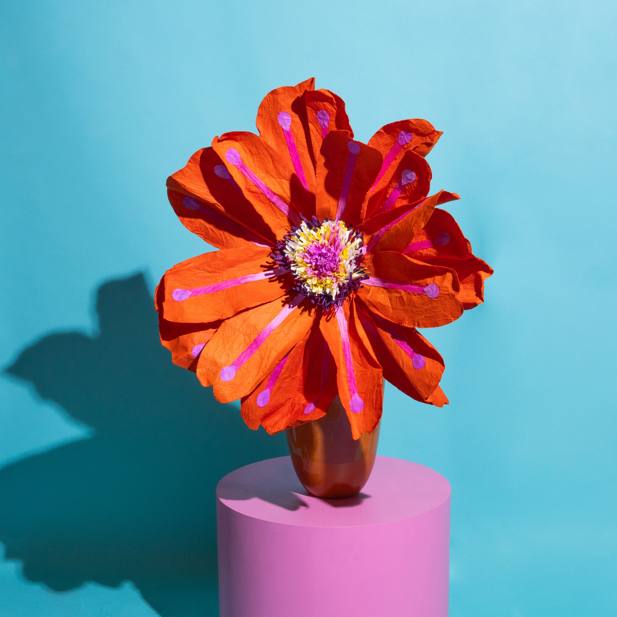 Coral Flower Orange-Paper Flowers-Little Fish Co.