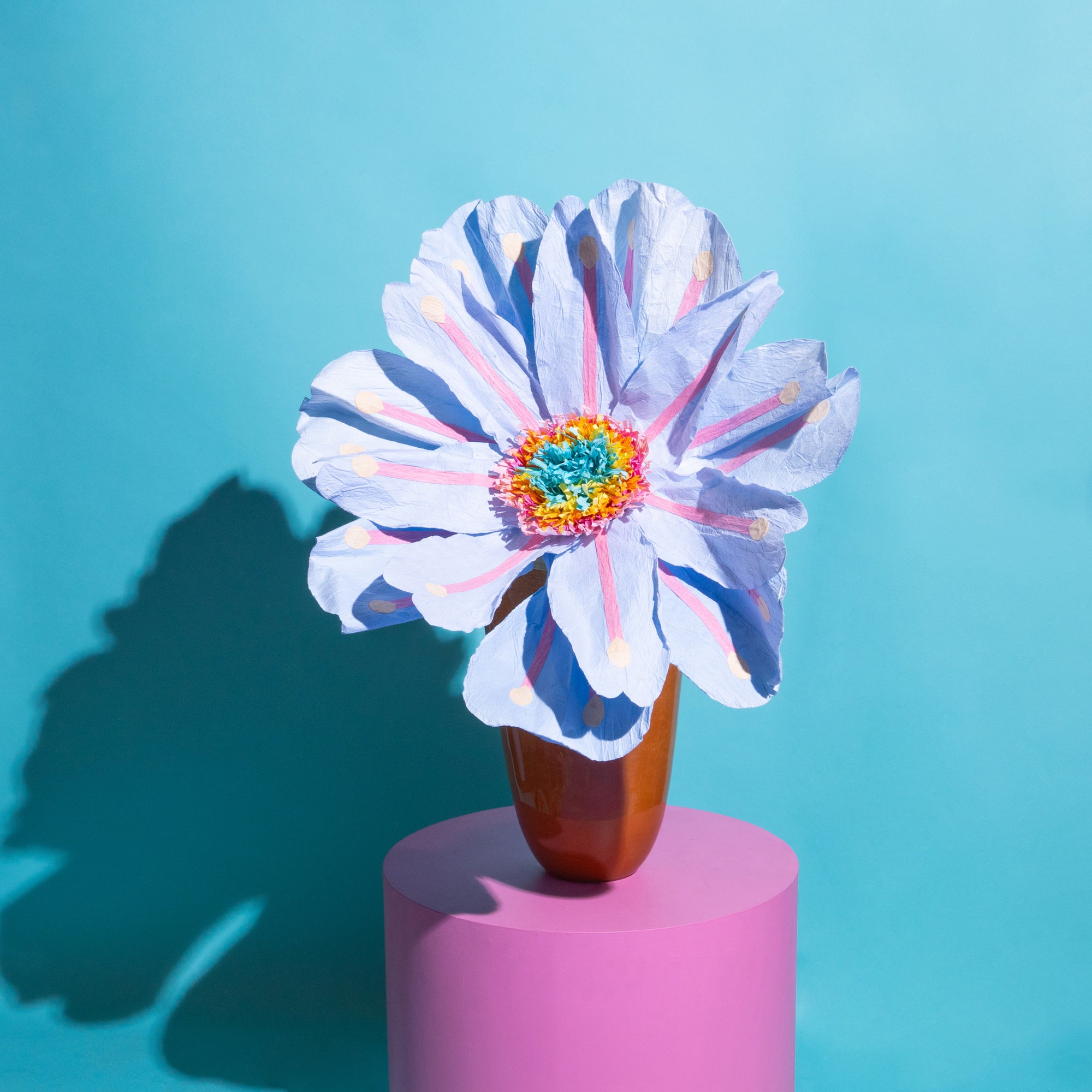 Coral Flower Baby Blue-Paper Flowers-Little Fish Co.