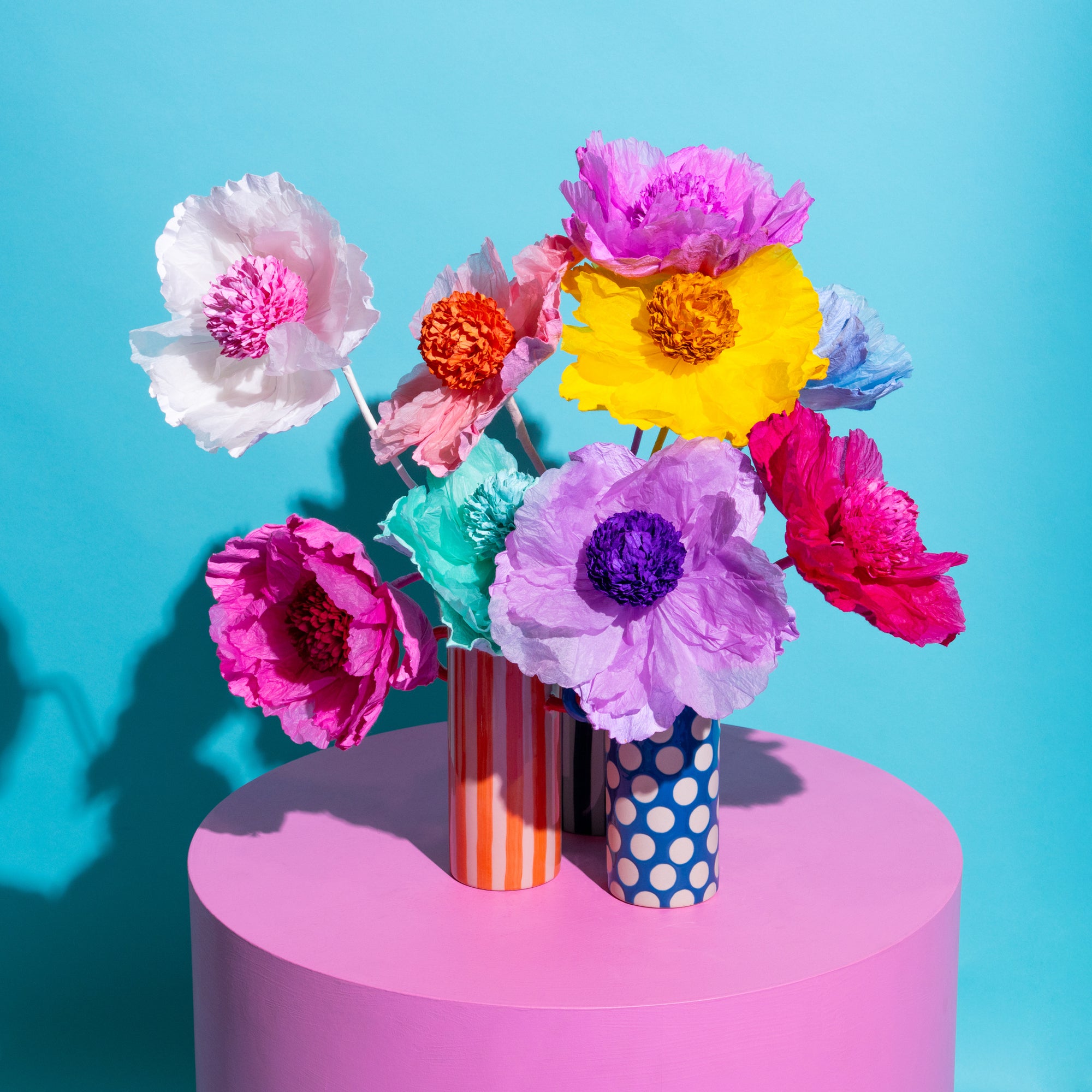 Helenium Paper Flower Magenta Pink-Paper Flowers-Little Fish Co.