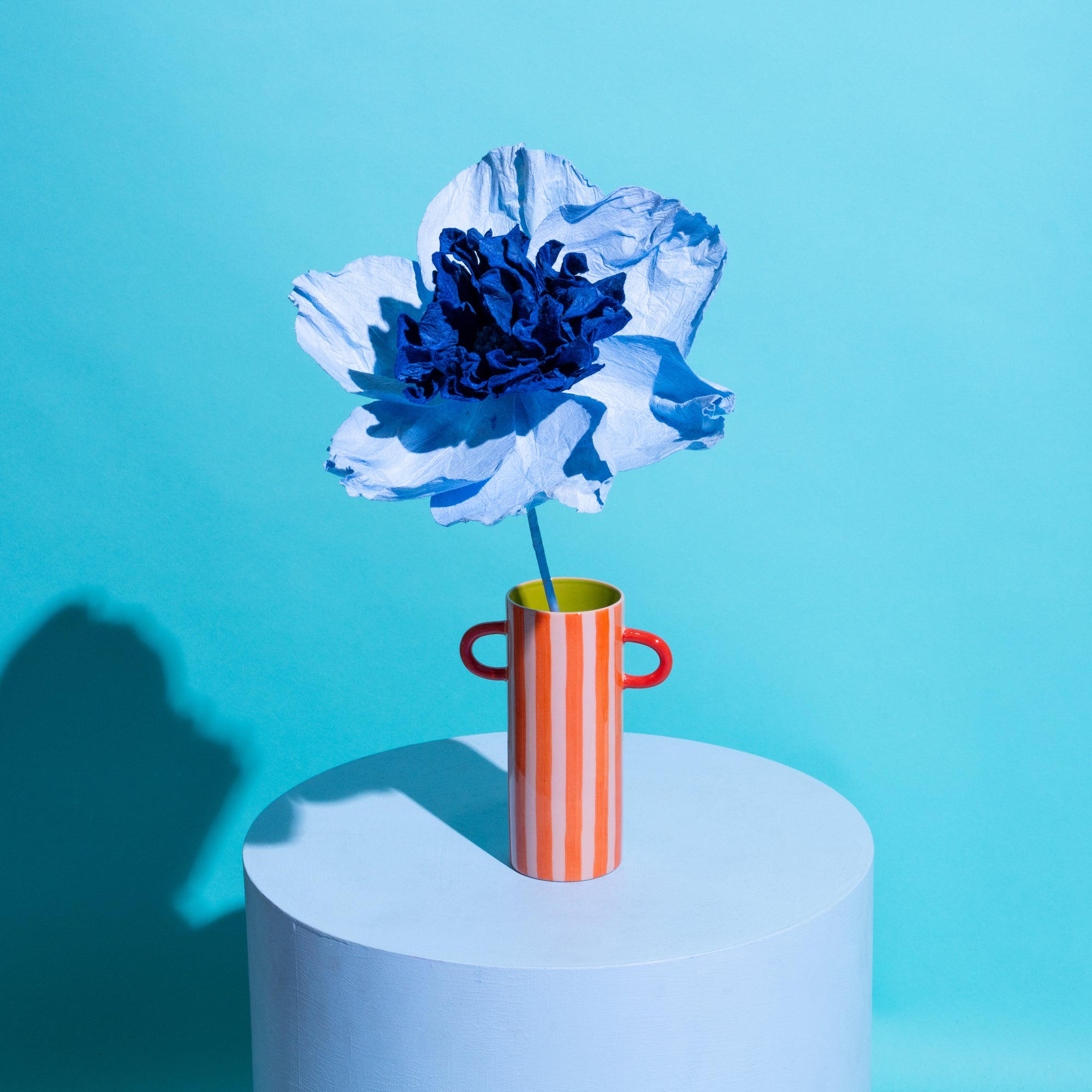 Camilia Paper Flower Blue-Paper Flowers-Little Fish Co.