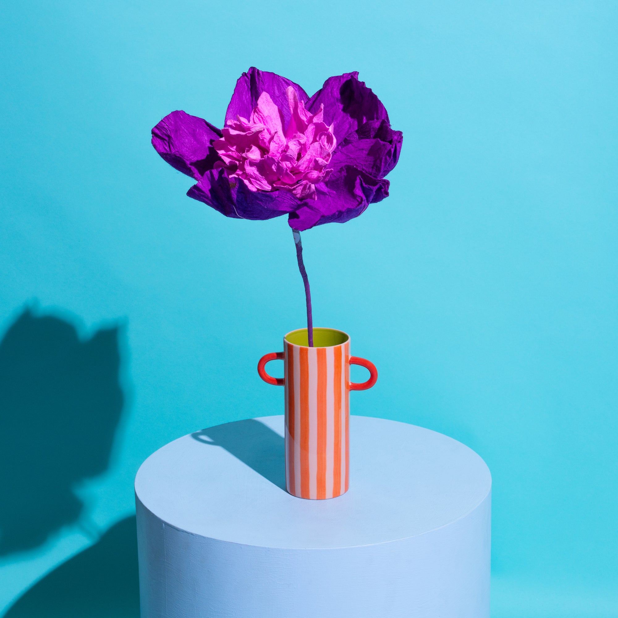 Camilia Paper Flower Purple-Paper Flowers-Little Fish Co.