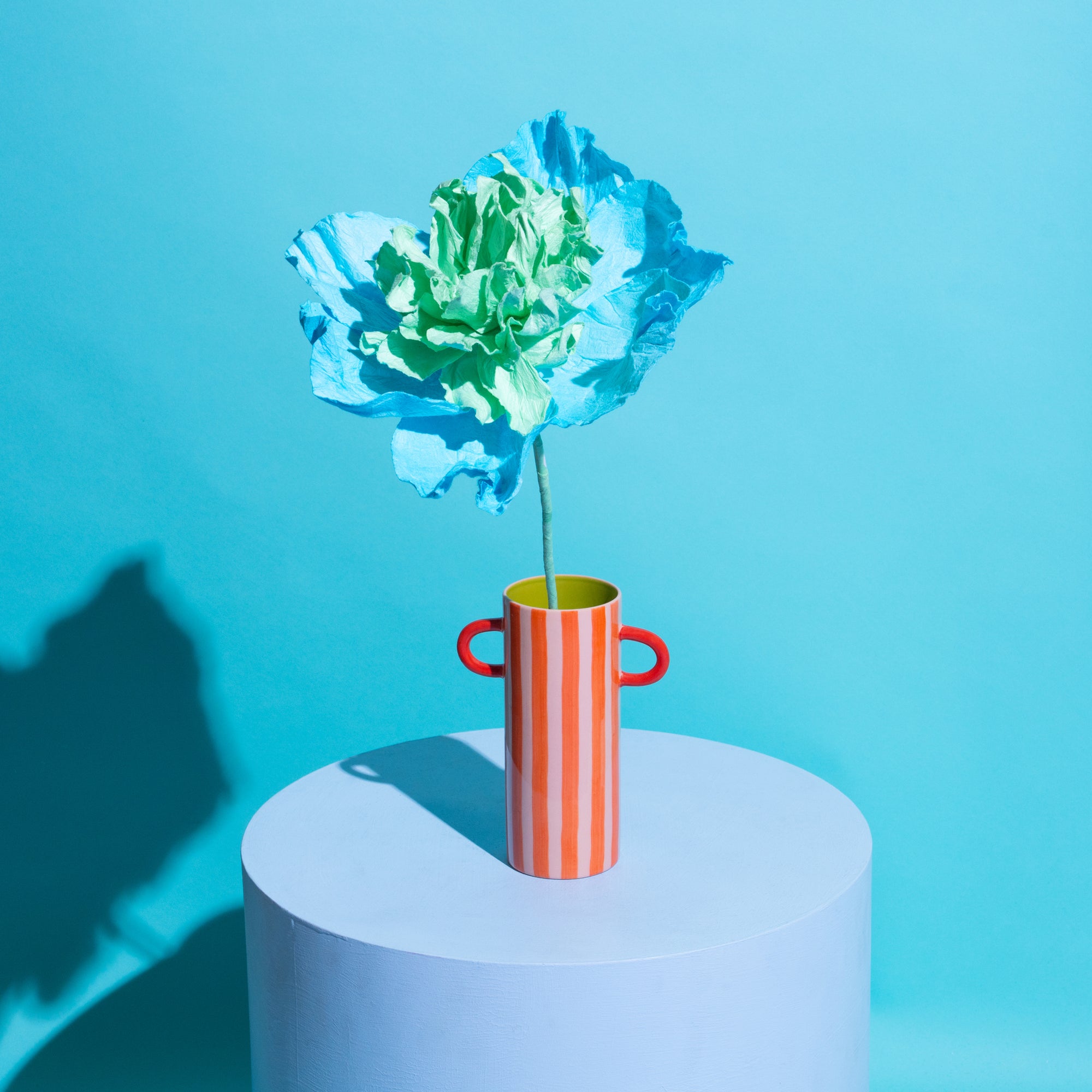 Camilia Paper Flower Turqouise-Paper Flowers-Little Fish Co.