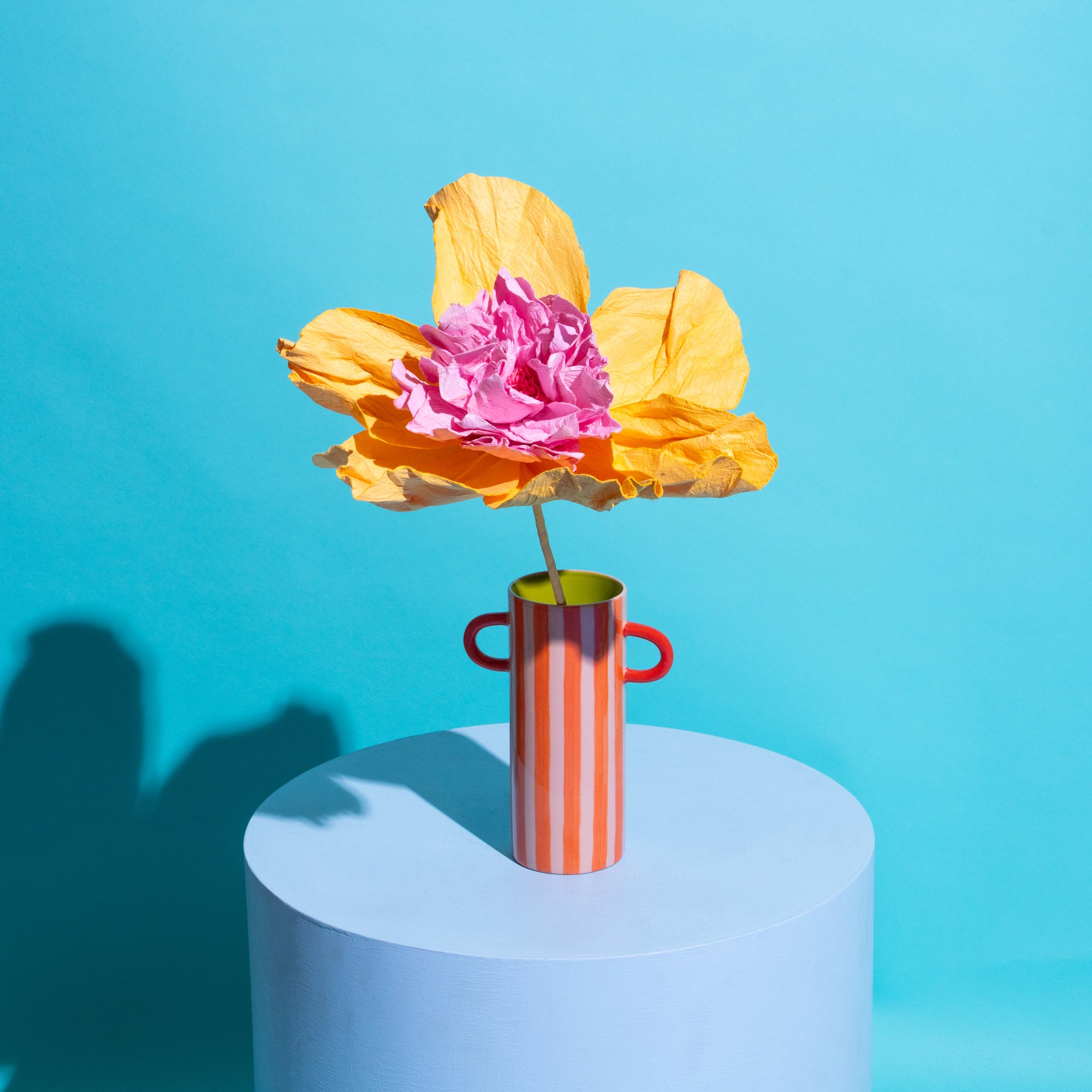 Camilia Paper Flower Apricot-Paper Flowers-Little Fish Co.