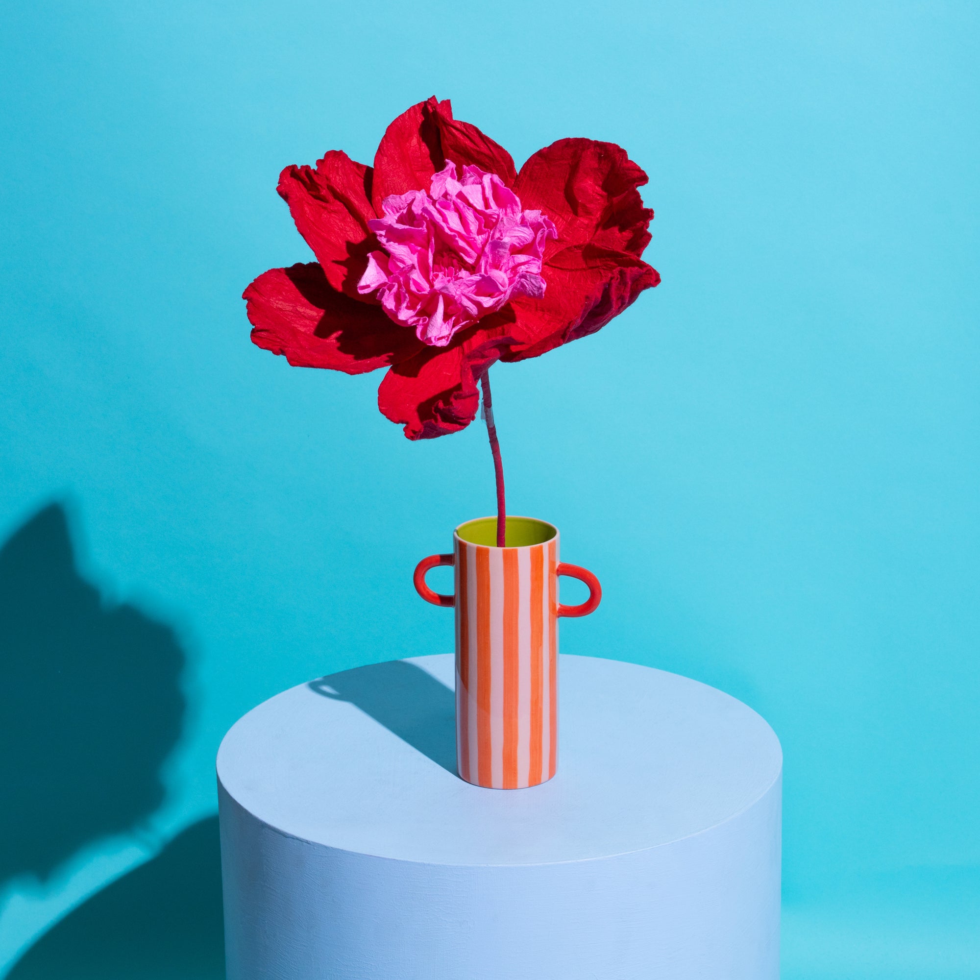 Camilia Paper Flower Red-Paper Flowers-Little Fish Co.