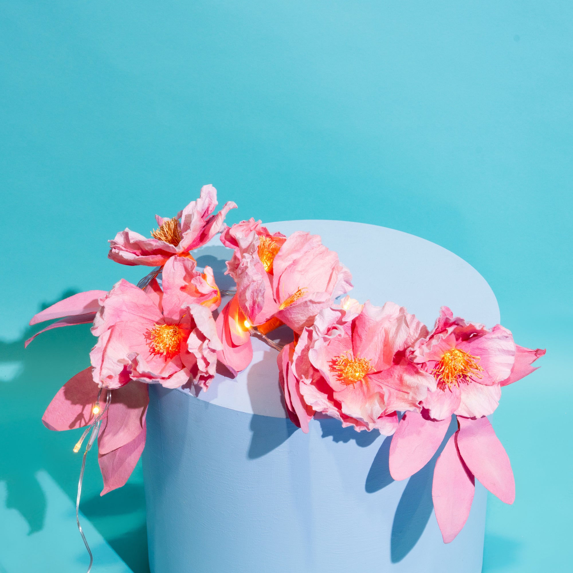 Paper flower floret light - pink-Paper Flowers-Little Fish Co.