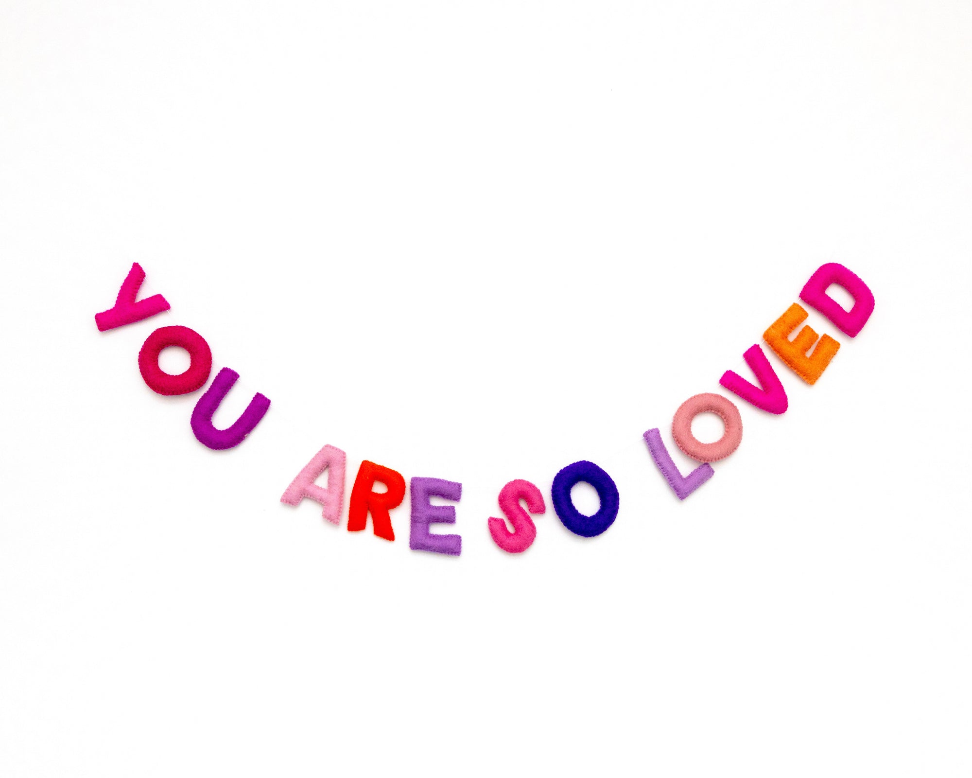 You are so loved Felt garland - blueberry-Fun-Little Fish Co.