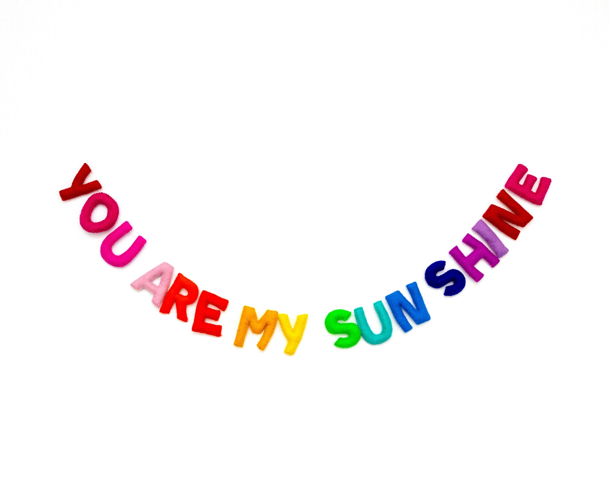 You are my sunshine Felt garland -Rainbow-Fun-Little Fish Co.