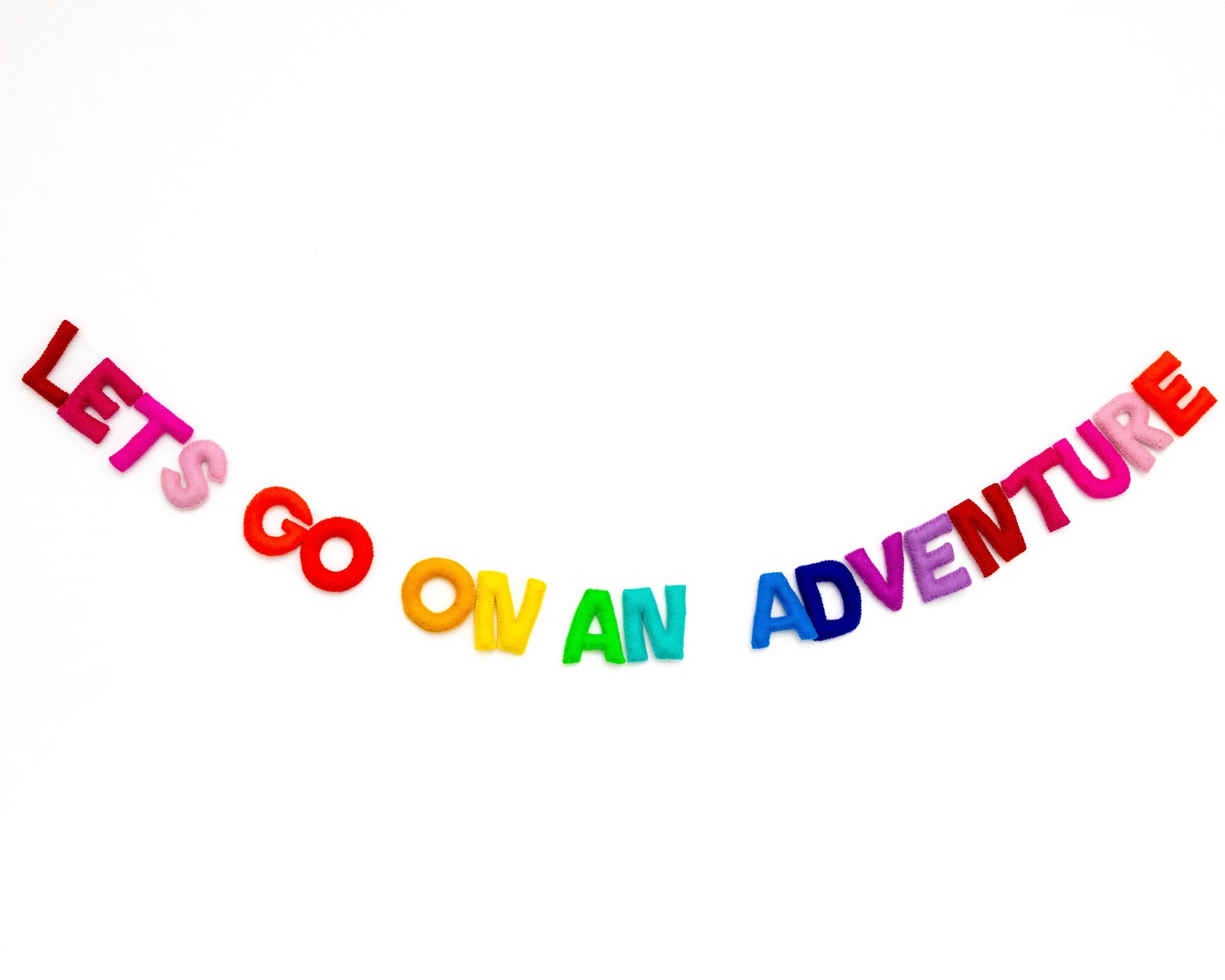 Lets go on an adventure Felt garland -Rainbow-Fun-Little Fish Co.