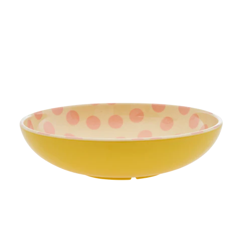 Melamine salad bowl Pink dots-Fun-Little Fish Co.