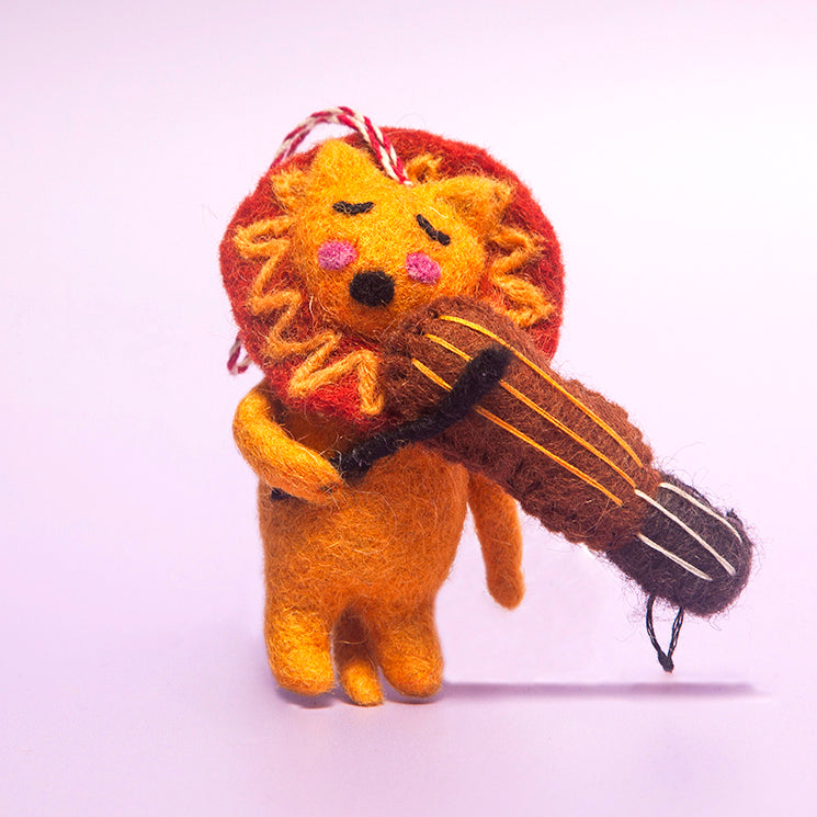 Musical Lion felt decoration-Little Fish Co.