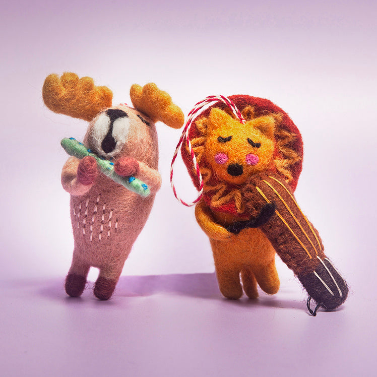 Musical Lion felt decoration-Little Fish Co.