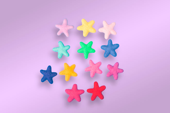 Set of Star Magnets assorted colors ( 14 pieces)-New arrivals-Little Fish Co.