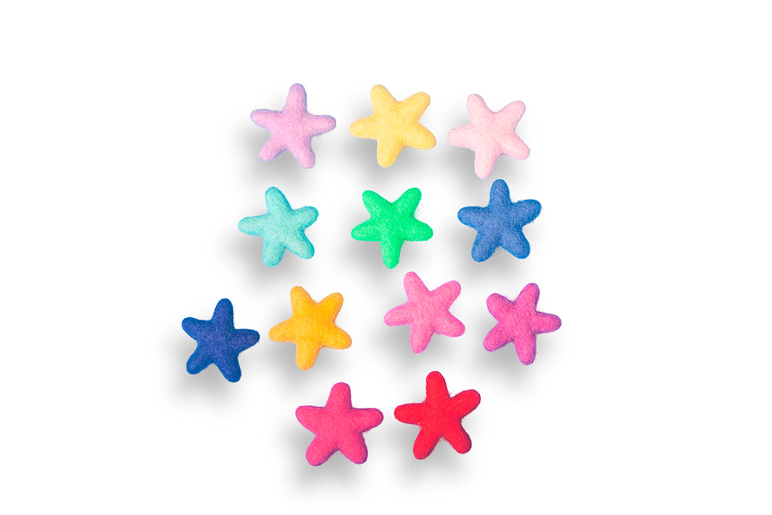 Set of Star Magnets assorted colors ( 14 pieces)-New arrivals-Little Fish Co.