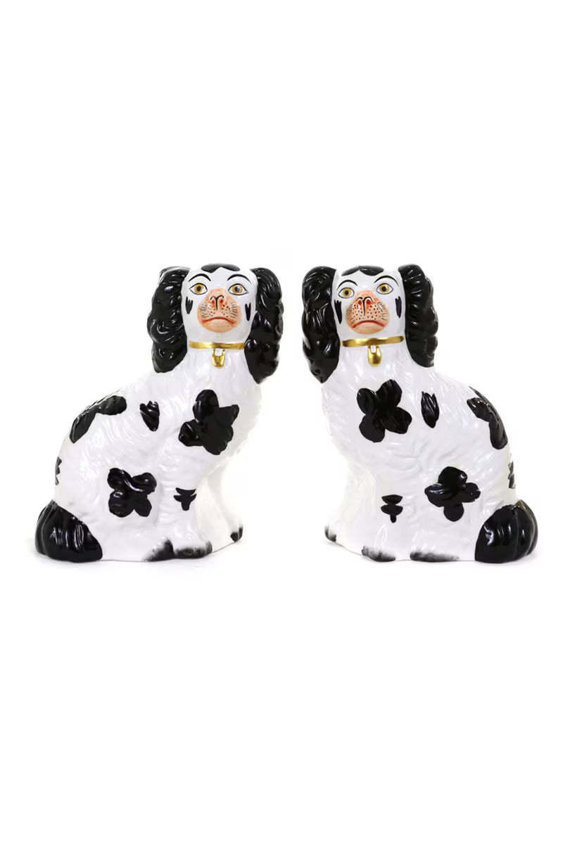 STAFFORDSHIRE SPANIEL - Black / White