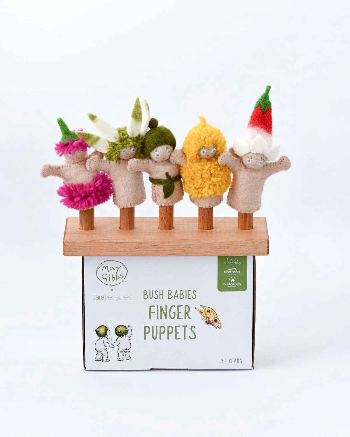 May Gibbs x Tara Treasures - Bush Babies Finger Puppets Set-Little Fish Co.
