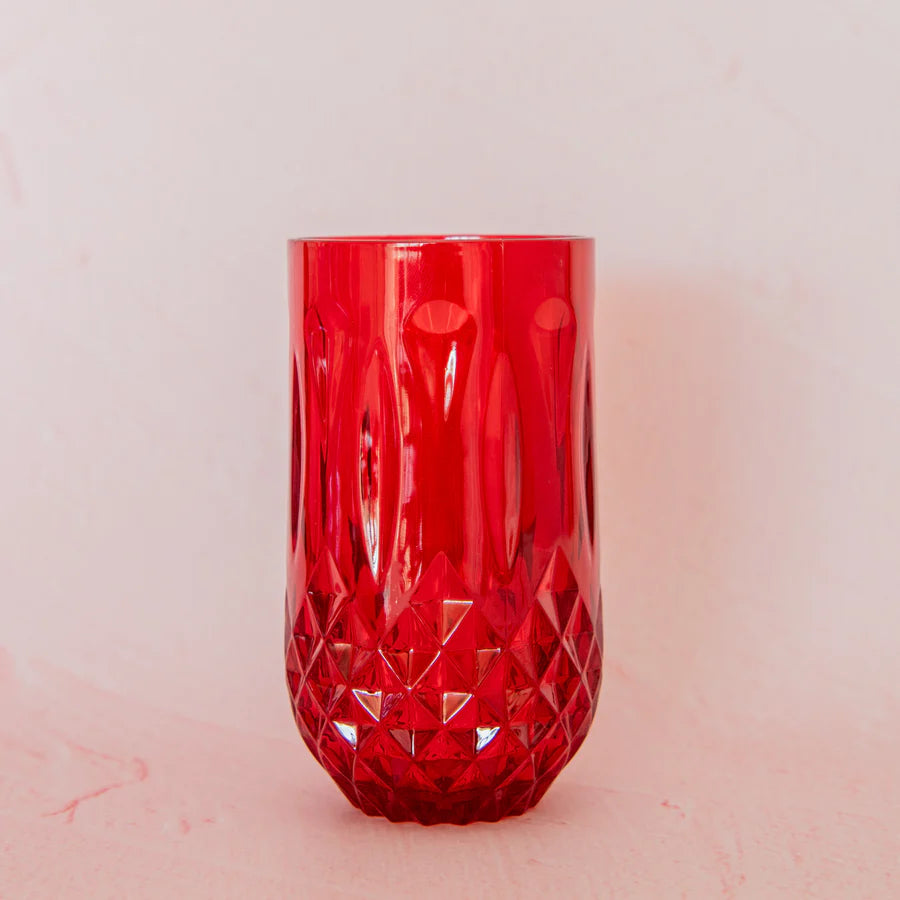 Tall Tumbler Set 6 - Ruby Red-Little Fish Co.