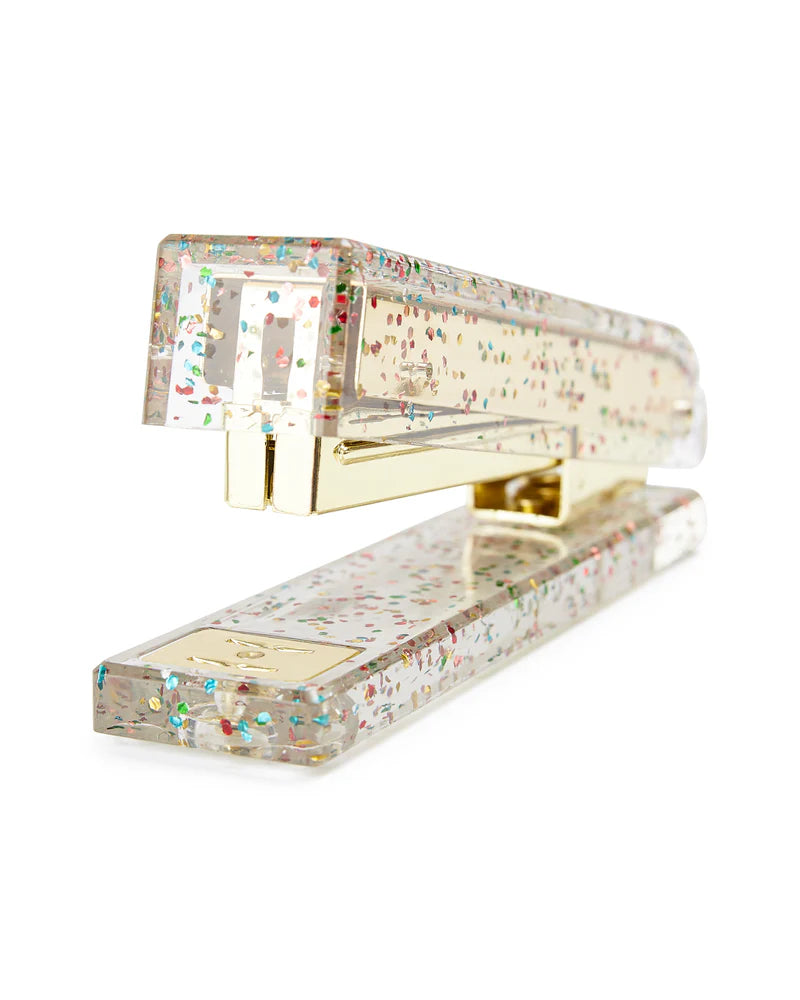 Confetti party acrylic Stapler-Pimp my Desk-Little Fish Co.