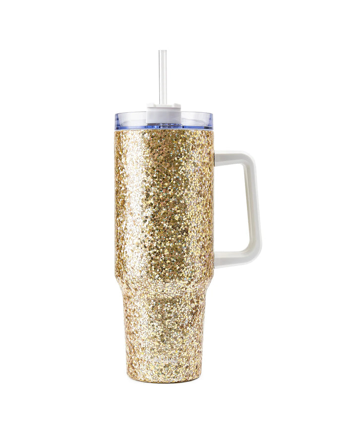 Good as gold Jumbo glitter sipper-Little Fish Co.