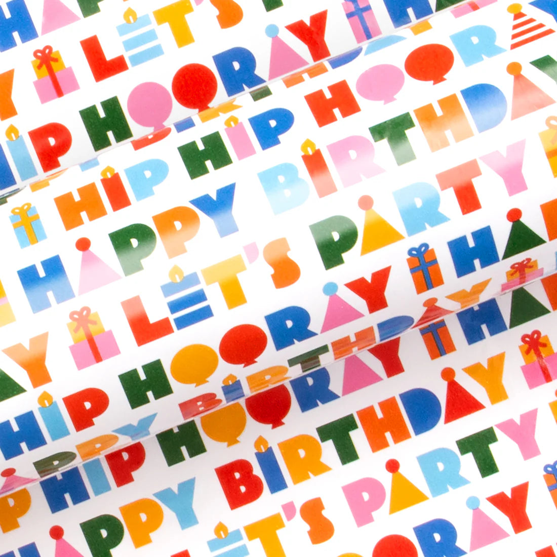 2.5M Hip Hooray Rainbow Collection wrapping paper-Little Fish Co.