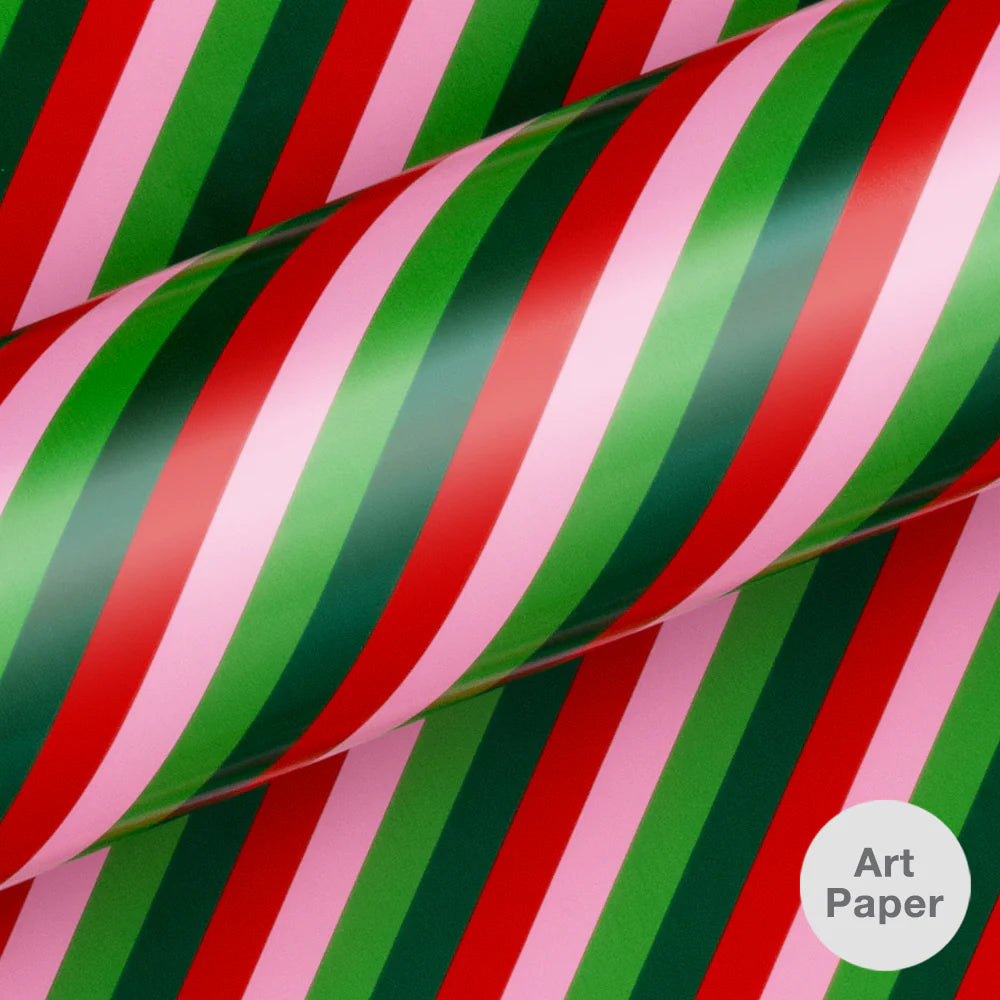 10M Peppermint Parade (Gloss) Festive Wrapping Paper-Little Fish Co.