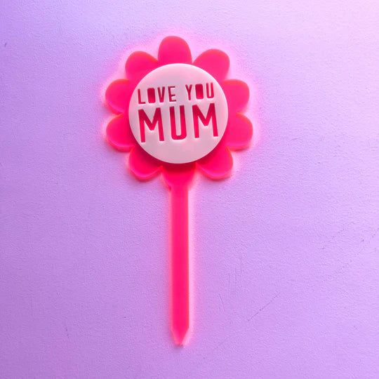 'Love you Mum' Flower Plant Stake-Little Fish Co.