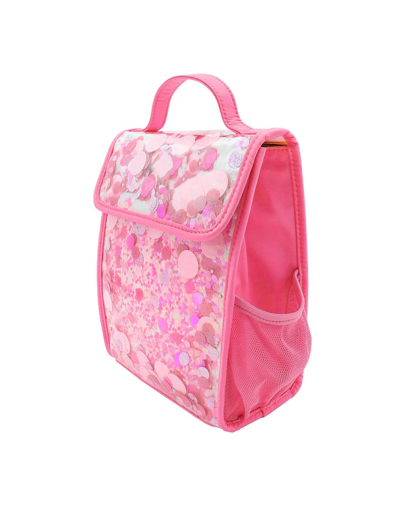 Pink confetti insulated lunch bag-Little Fish Co.
