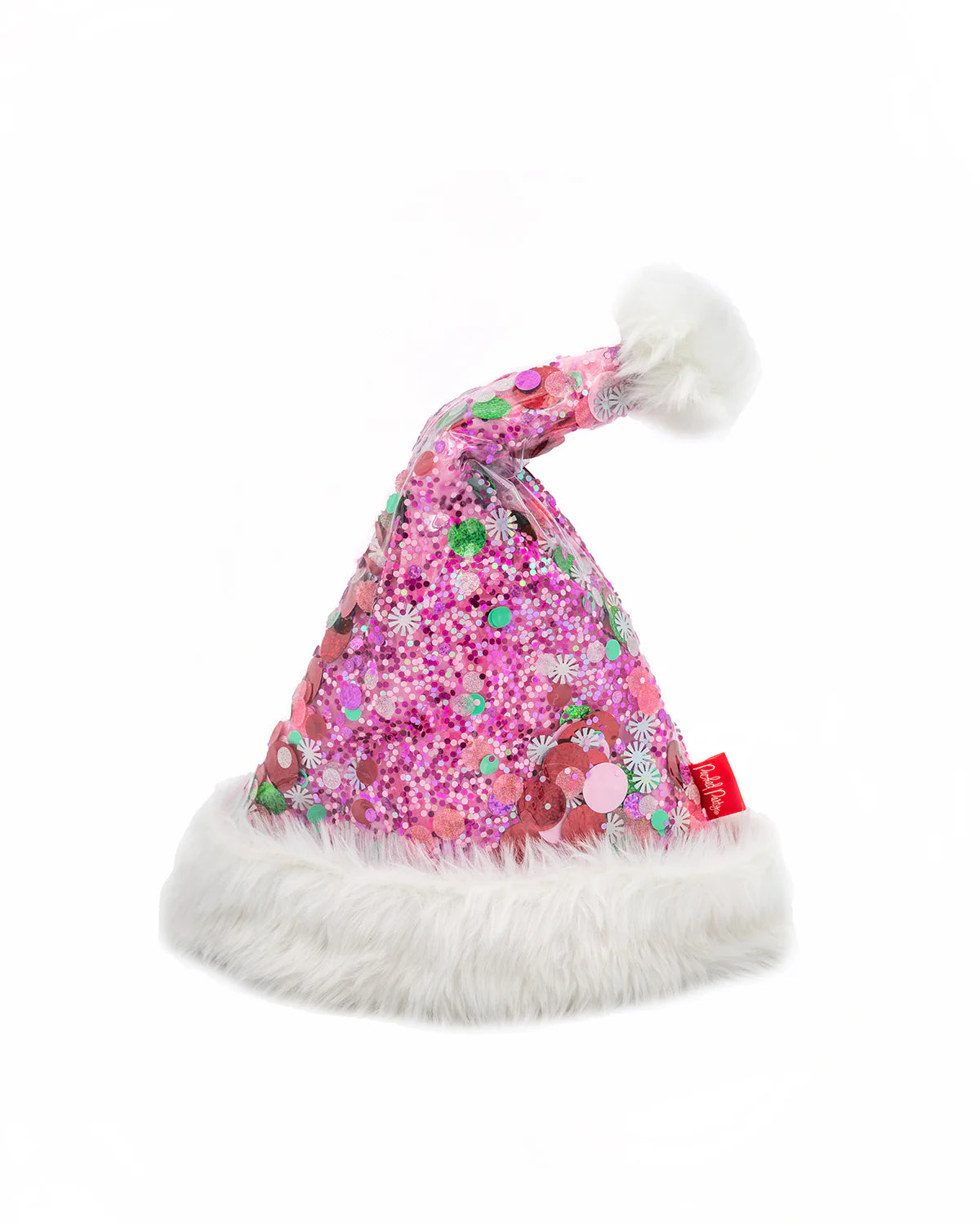 Holiday Spirit Pink confetti Santa hat