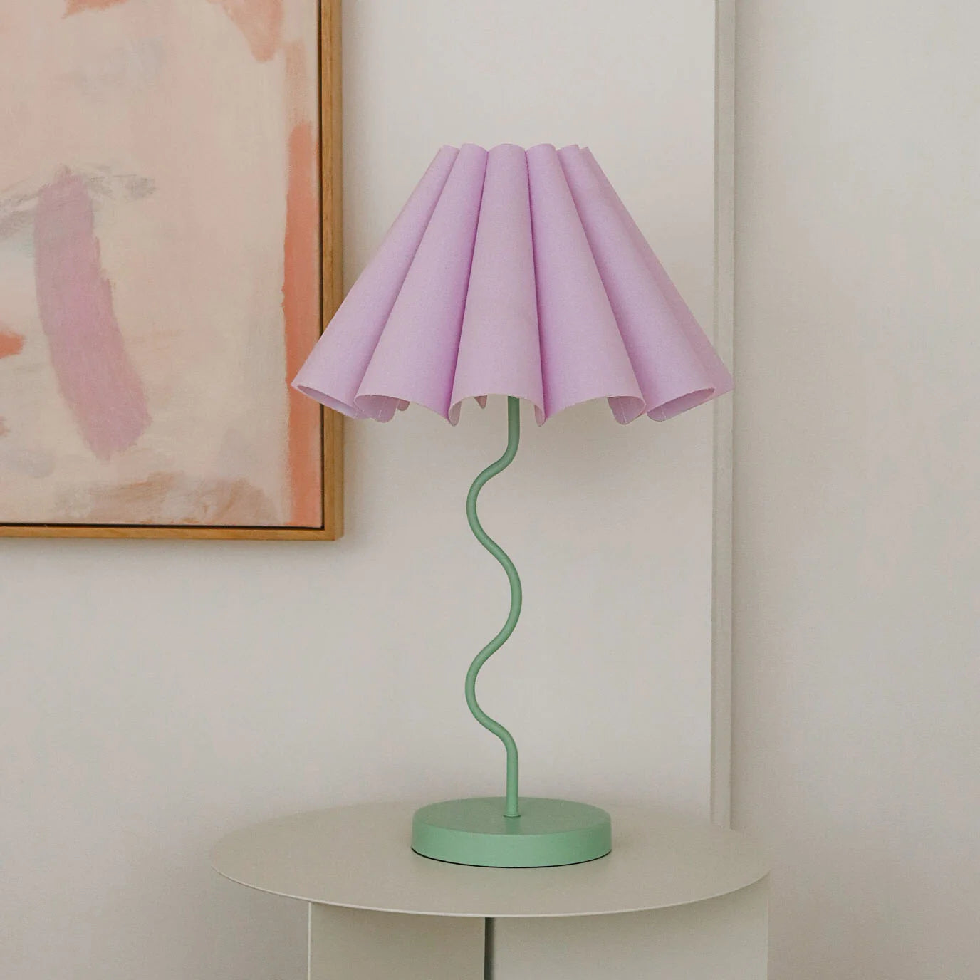 Cora Table Lamp - Purple / Mint-Decor-Little Fish Co.
