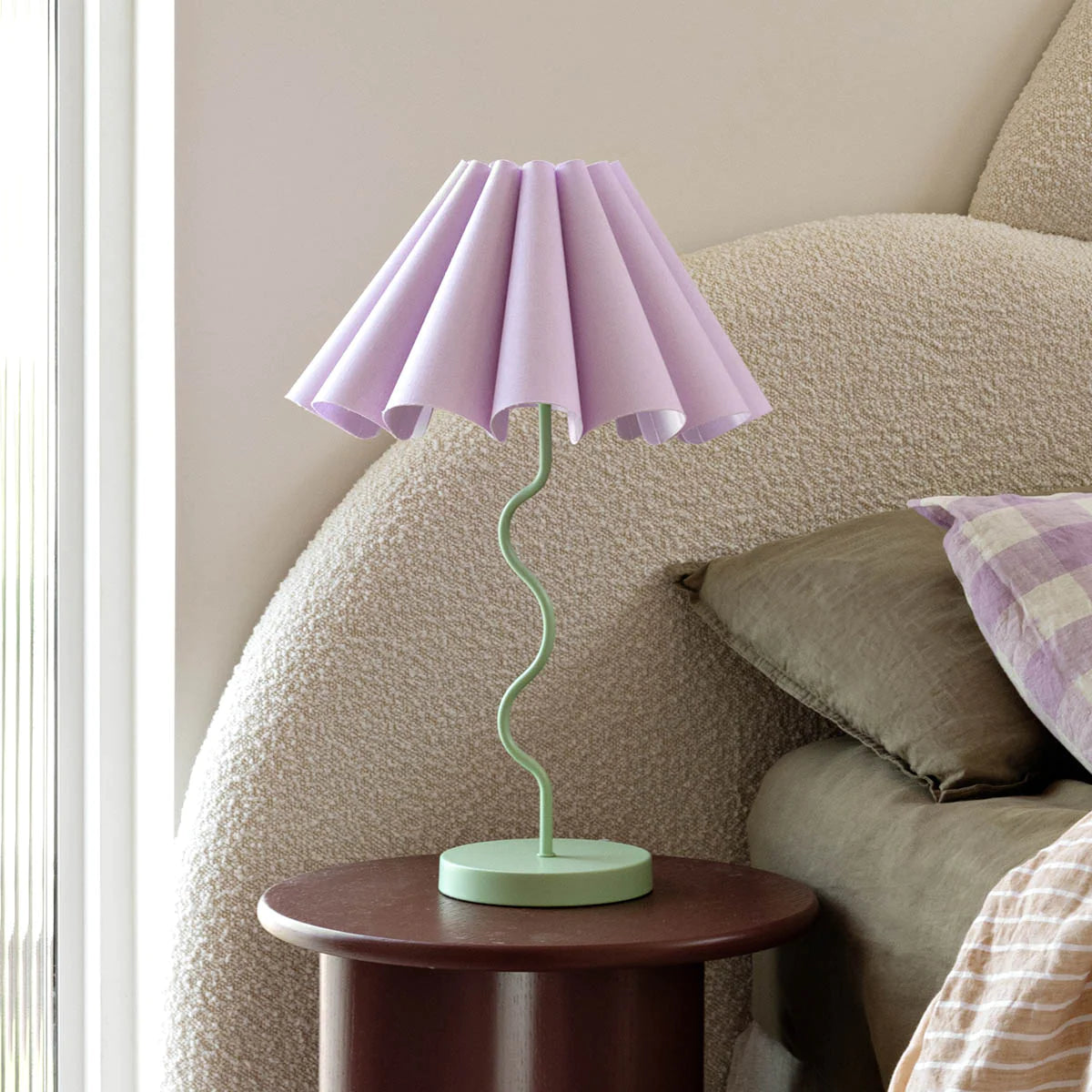 Cora Table Lamp - Purple / Mint-Decor-Little Fish Co.