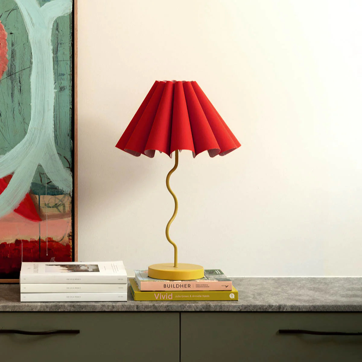 Cora Table Lamp -Rouge / Mustard-Decor-Little Fish Co.