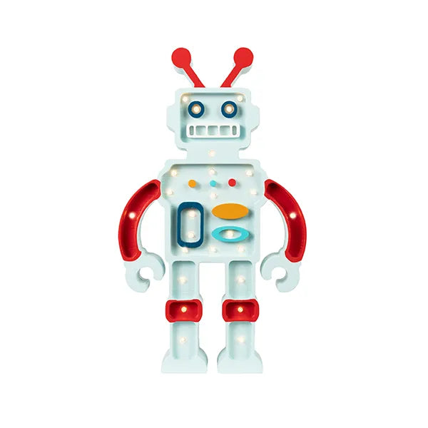 Handmade Robot Nightlight in Metalic Blue-Decor-Little Fish Co.