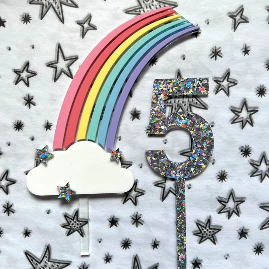 Rainbow Cloud Cake Topper-Little Fish Co.